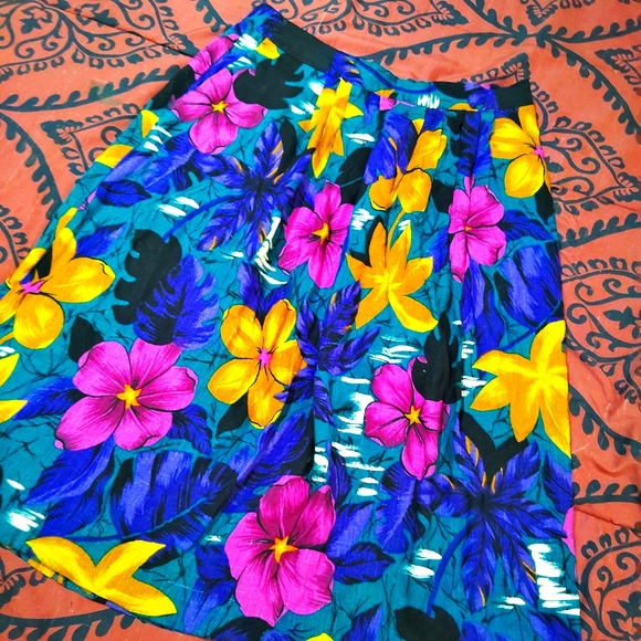 Norton McNaughton Dresses & Skirts - 🖤3for25🖤Vtg 80s/90s Floral Multi-color Vacation Fairycore Midi Skirt